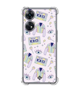 Funda Antigolpe [ OPPO Reno 8 T ] Dibujo Cute [ Chaqueta Retro de Color Pastel Años 90 ] Esquina Reforzada Silicona 1.5