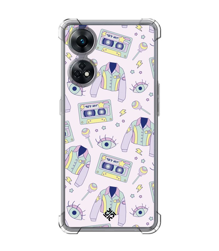 Funda Antigolpe [ OPPO Reno 8 T ] Dibujo Cute [ Chaqueta Retro de Color Pastel Años 90 ] Esquina Reforzada Silicona 1.5