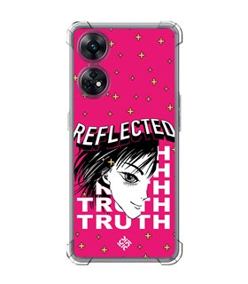 Funda Antigolpe [ OPPO Reno 8 T ] Dibujos Frikis [ Chica Manga Reflected Truth ] Esquina Reforzada 1.5mm Transparente