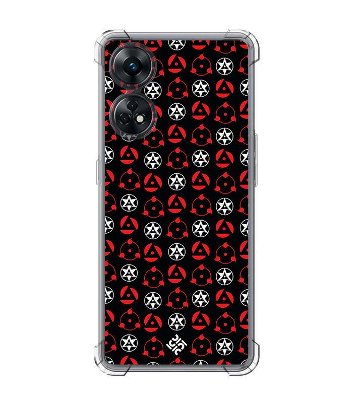 Funda Antigolpe [ OPPO Reno 8 T ] Dibujos Frikis [ Ojos Sharingan ] Esquina Reforzada Silicona 1.5mm Transparente