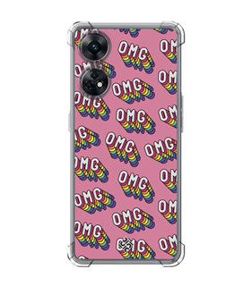 Funda Antigolpe [ OPPO Reno 8 T ] Dibujo Frases Guays [ OMG ] Esquina Reforzada Silicona 1.5mm Transparente