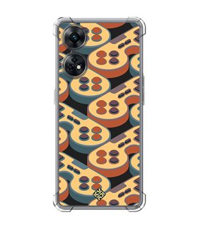 Funda Antigolpe [ OPPO Reno 8 T ] Dibujo Gamers [ Joystick Retro ] Esquina Reforzada Silicona 1.5mm Transparente