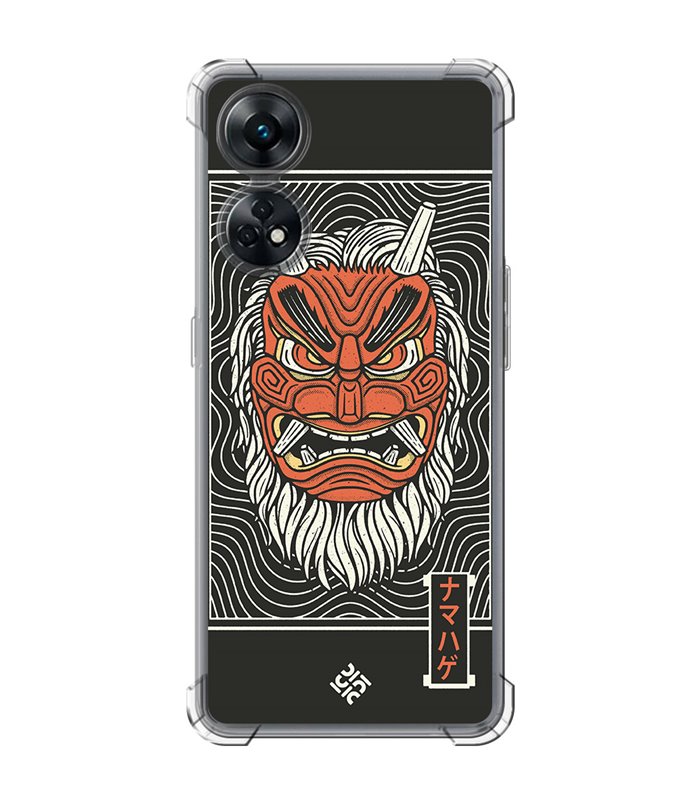 Funda Antigolpe [ OPPO Reno 8 T ] Dibujo Japones [ Demonio Namahage Japones ] Esquina Reforzada Silicona 1.5mm