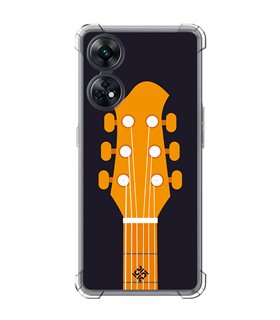 Funda Antigolpe [ OPPO Reno 8 T ] Diseño Música [ Mástil y Pala de Guitarra ] Esquina Reforzada Silicona 1.5mm