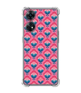 Funda Antigolpe [ OPPO Reno 8 T ] Dibujos Retro [ Algodones Rosa - Caleidoscopio ] Esquina Reforzada Silicona