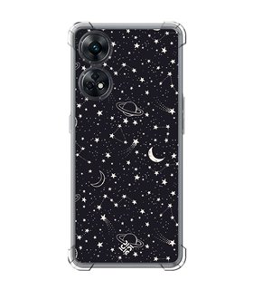 Funda Antigolpe [ OPPO Reno 8 T ] Dibujo Tendencias [ Fondo Estrellado con Planetas ] Esquina Reforzada Silicona 1.5mm