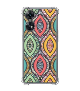 Funda Antigolpe [ OPPO Reno 8 T ] Dibujo Auténtico [ Ojo de Hamsa Mandala ] Esquina Reforzada Silicona 1.5mm