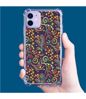 Funda Antigolpe [ OPPO Reno 8 T ] Dibujo Auténtico [ Patrón de Platas Abstractas ] Esquina Reforzada Silicona 1.5mm