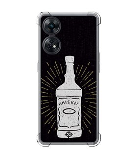 Funda Antigolpe [ OPPO Reno 8 T ] Dibujo Auténtico [ Whiskey ] Esquina Reforzada Silicona 1.5mm Transparente