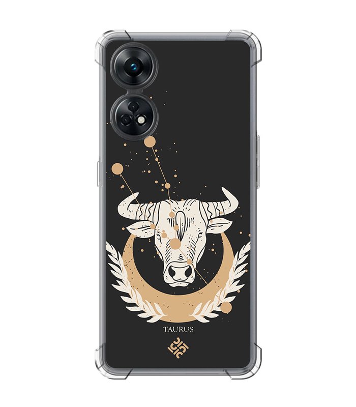 Funda Antigolpe [ OPPO Reno 8 T ] Dibujo Zodiaco [ Signo Zodiacal - Tauro ] Esquina Reforzada Silicona 1.5mm