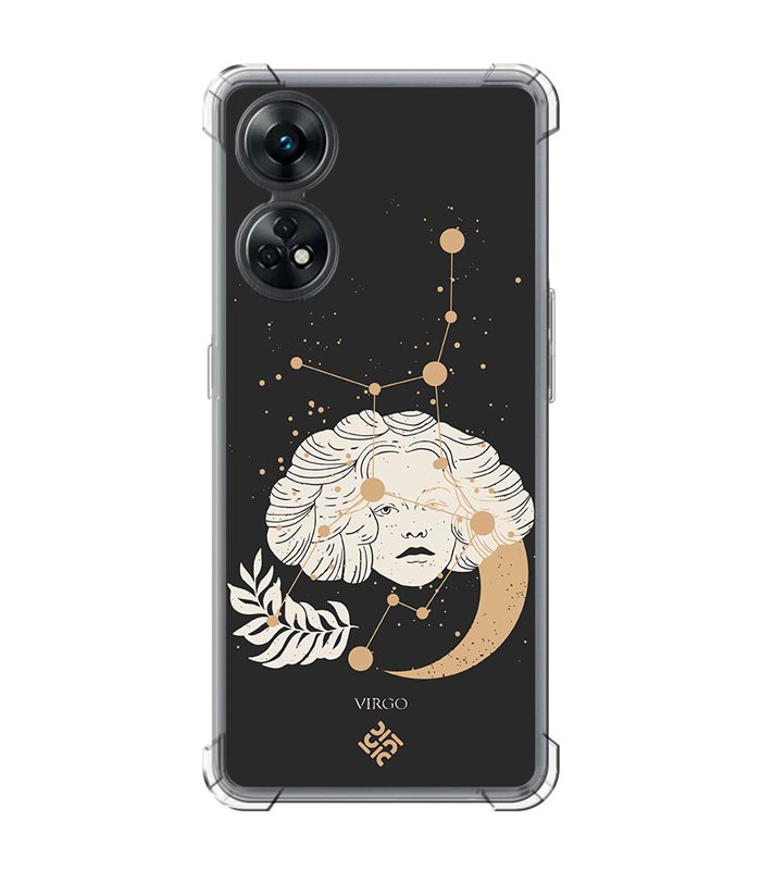 Funda Antigolpe [ OPPO Reno 8 T ] Dibujo Zodiaco [ Signo Zodiacal - Virgo ] Esquina Reforzada Silicona 1.5mm