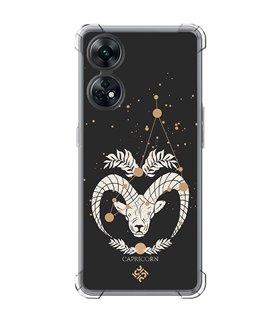 Funda Antigolpe [ OPPO Reno 8 T ] Dibujo Zodiaco [ Signo Zodiacal - Capricornio ] Esquina Reforzada Silicona 1.5 