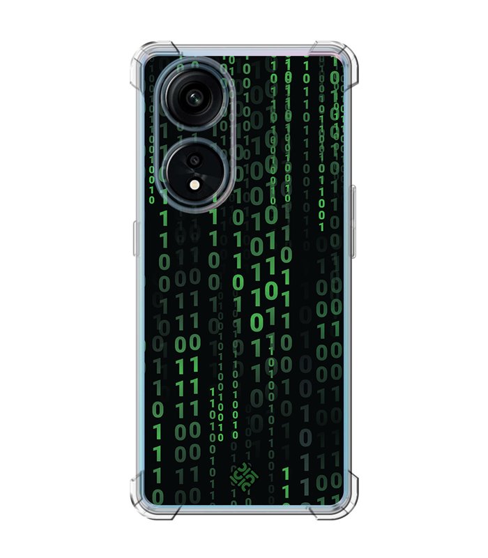 Funda Antigolpe [ OPPO A1 Pro 5G ] Cine Fantástico [ Números Binarios Matrix ] Esquina Reforzada 1.5