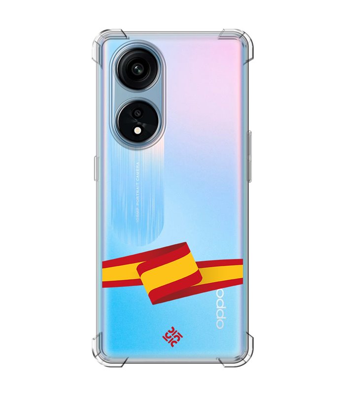 Funda Antigolpe [ OPPO A1 Pro 5G ] Dibujo Auténtico [ Bandera España ] Esquina Reforzada 1.5mm