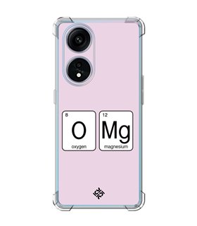 Funda Antigolpe [ OPPO A1 Pro 5G ] Dibujo Frases Guays [ Oxigeno + Magnesio - OMG ] Esquina Reforzada 1.5 