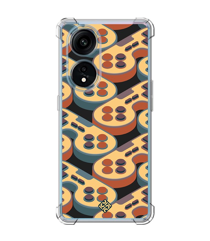 Funda Antigolpe [ OPPO A1 Pro 5G ] Dibujo Gamers [ Joystick Retro ] Esquina Reforzada Silicona 1.5mm