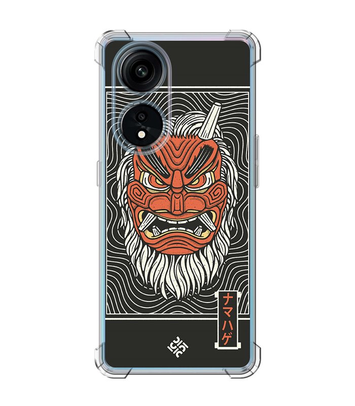 Funda Antigolpe [ OPPO A1 Pro 5G ] Dibujo Japones [ Demonio Namahage Japones ] Esquina Reforzada Silicona 1.5