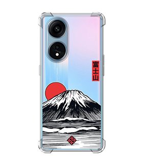 Funda Antigolpe [ OPPO A1 Pro 5G ] Dibujo Japones [ Monte Fuji ] Esquina Reforzada Silicona 1.5mm Transparente