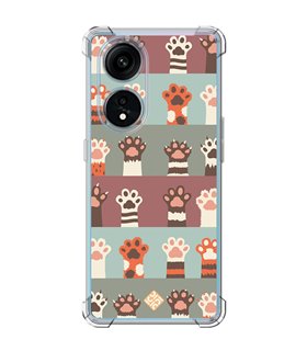 Funda Antigolpe [ OPPO A1 Pro 5G ] Dibujo Mascotas [ Zarpas de Gatos ] Esquina Reforzada Silicona 1.5mm