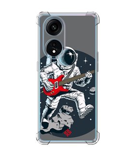 Funda Antigolpe [ OPPO A1 Pro 5G ] Diseño Música [ Guitarrista Espacial ] Esquina Reforzada Silicona