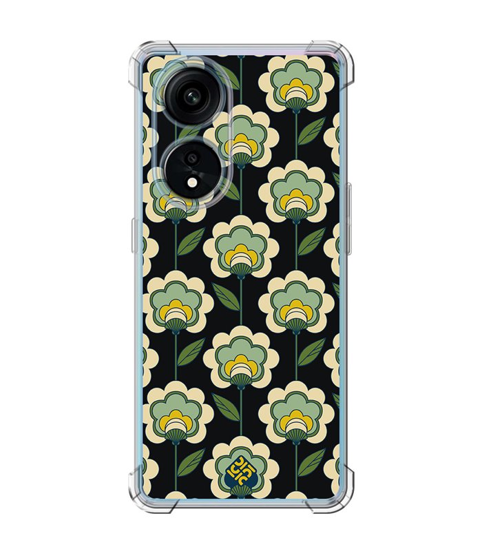 Funda Antigolpe [ OPPO A1 Pro 5G ] Dibujos Retro [ Planta Verde - Retro ] Esquina Reforzada Silicona