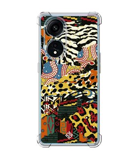 Funda Antigolpe [ OPPO A1 Pro 5G ] Dibujo Tendencias [ Pieles de Animales y Telas ] Esquina Reforzada Silicona 