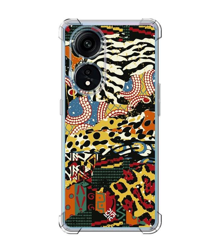 Funda Antigolpe [ OPPO A1 Pro 5G ] Dibujo Tendencias [ Pieles de Animales y Telas ] Esquina Reforzada Silicona 