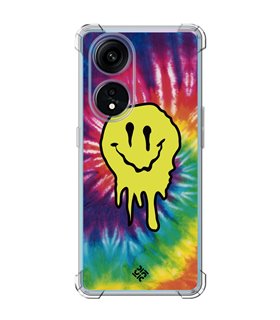 Funda Antigolpe [ OPPO A1 Pro 5G ] Dibujo Tendencias [ Sonrisa Smile Swirl Abstracto ] Esquina Reforzada 