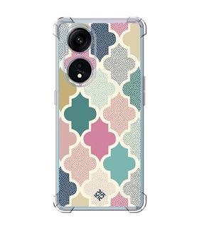 Funda Antigolpe [ OPPO A1 Pro 5G ] Dibujo Tendencias [ Diseño Azulejos de Colores ] Esquina Reforzada 