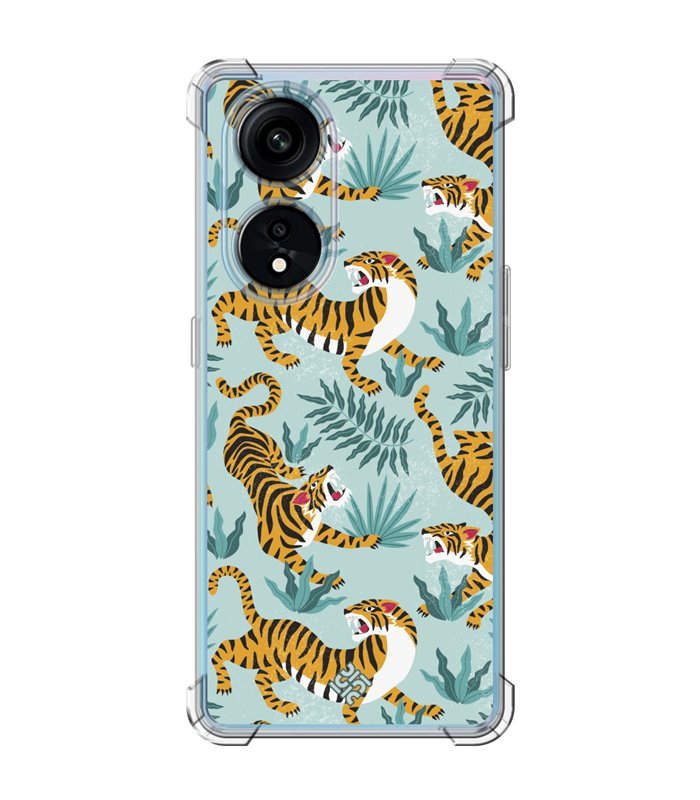 Funda Antigolpe [ OPPO A1 Pro 5G ] Dibujo Tendencias [ Estampado de Tigres ] Esquina Reforzada Silicona 1.5mm 