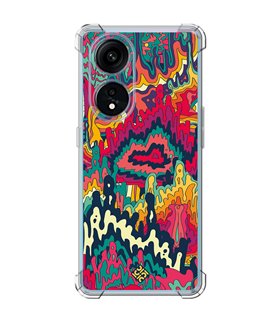 Funda Antigolpe [ OPPO A1 Pro 5G ] Dibujo Auténtico [ Patrón Psicodélico Abstracto Y Colorido ] Reforzada