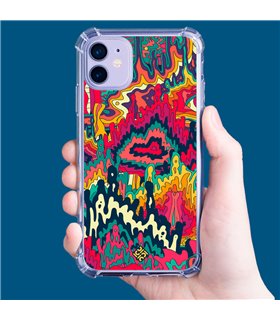 Funda Antigolpe [ OPPO A1 Pro 5G ] Dibujo Auténtico [ Patrón Psicodélico Abstracto Y Colorido ] Reforzada