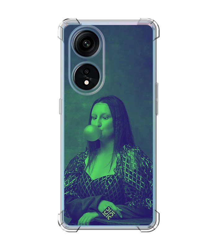 Funda Antigolpe [ OPPO A1 Pro 5G ] Dibujo Auténtico [ Mona Lisa Moderna ] Esquina Reforzada Silicona 1.5mm 