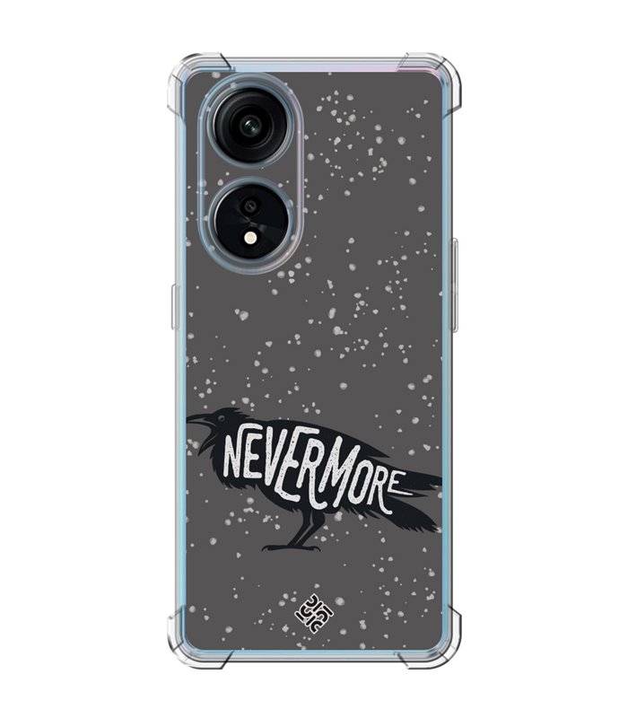 Funda Antigolpe [ OPPO A1 Pro 5G ] Dibujo Auténtico [ Cuervo Never More ] Esquina Reforzada Silicona 1.5mm 