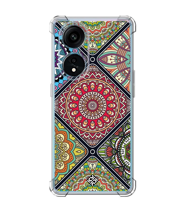 Funda Antigolpe [ OPPO A1 Pro 5G ] Dibujo Auténtico [ Motivos Mandala ] Esquina Reforzada Silicona 1.5mm 