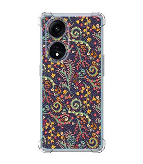 Funda Antigolpe [ OPPO A1 Pro 5G ] Dibujo Auténtico [ Patrón de Platas Abstractas ] Esquina Reforzada 1.5