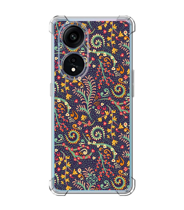 Funda Antigolpe [ OPPO A1 Pro 5G ] Dibujo Auténtico [ Patrón de Platas Abstractas ] Esquina Reforzada 1.5