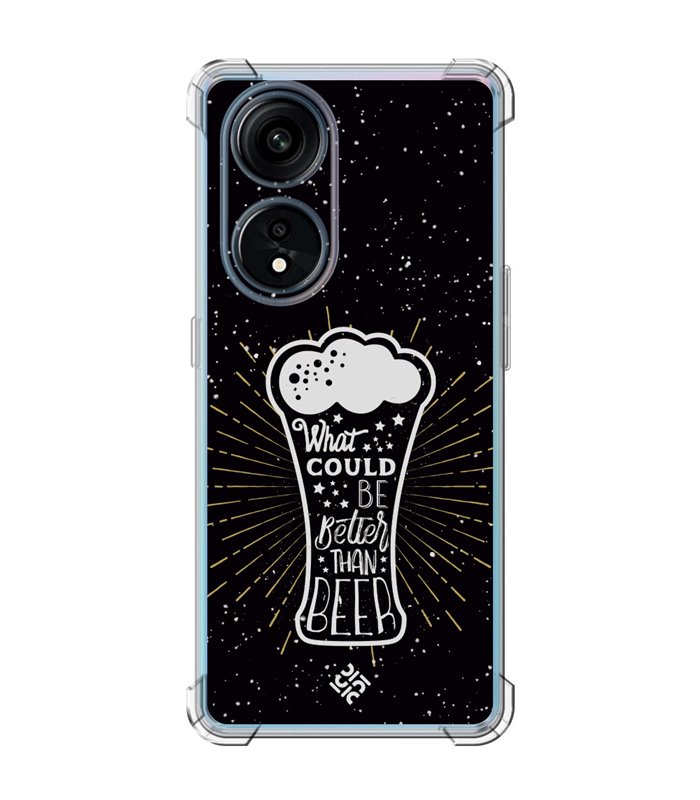 Funda Antigolpe [ OPPO A1 Pro 5G ] Dibujo Auténtico [ What Could  Be Better Than Beer ]  Reforzada 1.5