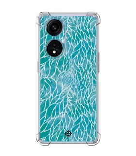 Funda Antigolpe [ OPPO A1 Pro 5G ] Dibujo Auténtico [ Patron Abstracto Azul ] Esquina Reforzada Silicona 1.5