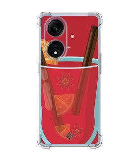 Funda Antigolpe [ OPPO A1 Pro 5G ] Dibujo Auténtico [ Vino Caliente ] Esquina Reforzada Silicona 1.5