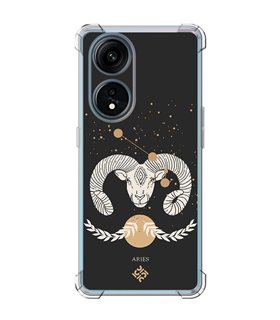 Funda Antigolpe [ OPPO A1 Pro 5G ] Dibujo Zodiaco [ Signo Zodiacal - Aries ] Esquina Reforzada Silicona 1.5mm 