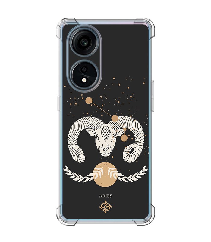 Funda Antigolpe [ OPPO A1 Pro 5G ] Dibujo Zodiaco [ Signo Zodiacal - Aries ] Esquina Reforzada Silicona 1.5mm 