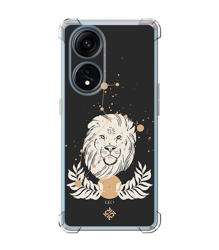 Funda Antigolpe [ OPPO A1 Pro 5G ] Dibujo Zodiaco [ Signo Zodiacal - Leo ] Esquina Reforzada Silicona 1.5