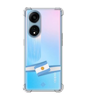 Funda Antigolpe [ OPPO A1 Pro 5G ] Bandera Paises [ Bandera Argentina ] Esquina Reforzada Silicona 1.5mm