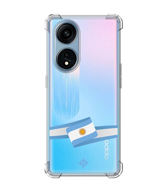 Funda Antigolpe [ OPPO A1 Pro 5G ] Bandera Paises [ Bandera Argentina ] Esquina Reforzada Silicona 1.5mm