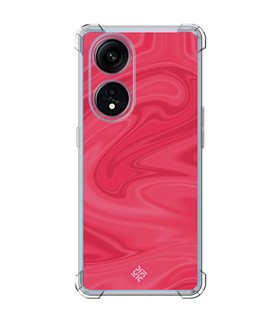 Funda Antigolpe [ OPPO A1 Pro 5G ] Color del Año Magenta [ Seda - Patrón de Seda ] Esquina Reforzada Silicona 1.5mm