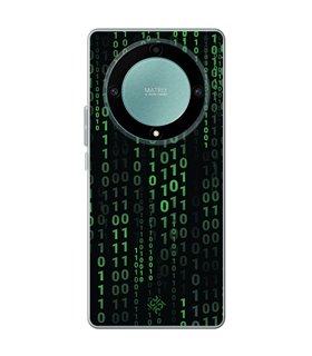 Funda para [ Honor Magic 5 Lite ] Cine Fantástico [ Números Binarios Matrix ] de Silicona Flexible para Smartphone