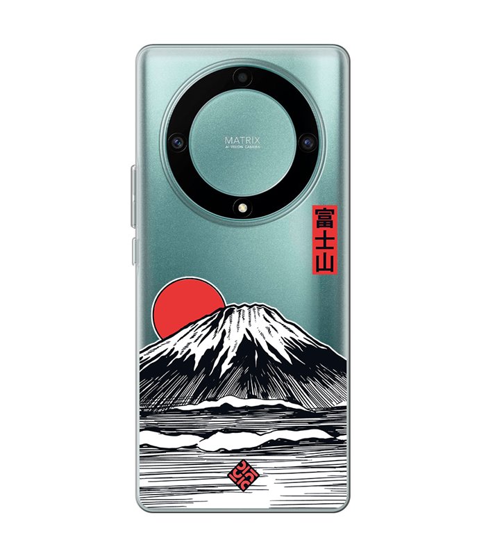 Funda para [ Honor Magic 5 Lite ] Dibujo Japones [ Monte Fuji ] de Silicona Flexible para Smartphone 