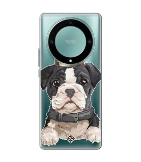 Funda para [ Honor Magic 5 Lite ] Dibujo Mascotas [ Perrito King ] de Silicona Flexible para Smartphone 