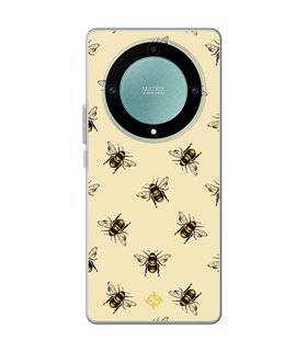 Funda para [ Honor Magic 5 Lite ] Dibujo Mascotas [ Abejas Ilustracion ] de Silicona Flexible para Smartphone